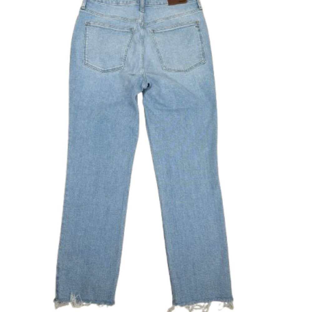 Madewell The Perfect Vintage Straight leg High Rise Diztressed Jeans Sz 30 - Picture 7 of 11